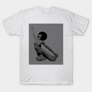 Afro Stripes Fine Art T-Shirt